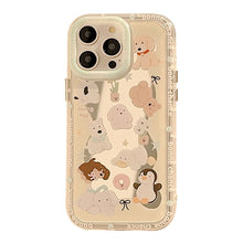 Load image into Gallery viewer, Cute pet mirror is suitable for 17ProMax Apple 15 mobile phone case iPhone16 fun cartoon 12 anti-drop 11 generation