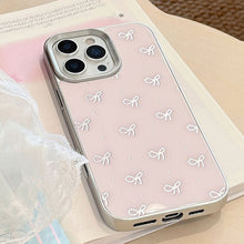 Load image into Gallery viewer, Gilt ins bow apple 16 mobile phone case for iPhone15 anti-drop 17pro max glass 14 sweet