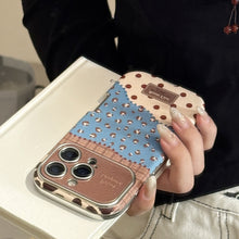 Load image into Gallery viewer, Retro leopard print splicing leather for iphone17 Apple 16promax mobile phone case 15 anti-drop 17 advanced 12