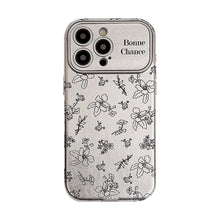 Load image into Gallery viewer, Sketch flower for iphone16 iPhone 15 mobile phone case 13promax silver leather 17 premium sense 12 Korean