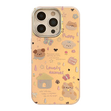 Load image into Gallery viewer, Gilt colored small animals are suitable for iphone16 mobile phone case 17Promax laser 15 anti-drop 14 generation 13 hard