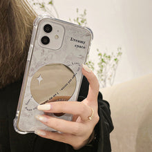 Load image into Gallery viewer, Planet mirror is suitable for iphone16 iPhone case 17Promax silicone 11 anti-drop makeup 15 women's 14