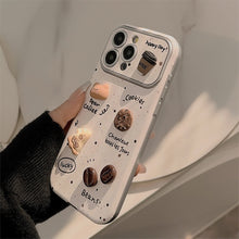 Load image into Gallery viewer, Ink splashing three-dimensional coffee bear is suitable for Apple 16ProMax mobile phone case iphone15 leather 17 generation 11 cute
