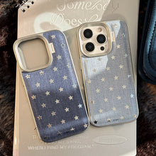 Load image into Gallery viewer, Cowboy star Apple 16 mobile phone case 17promax leather personality 13 suitable for iPhone15 gilt 11 anti-drop