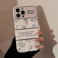 Load image into Gallery viewer, Rose flower for iphone16 apple 15 mobile phone case 13promax leather 17 temperament 12 crystal lanyard
