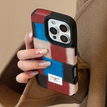 Load image into Gallery viewer, Personalized retro plaid splicing for iphone16promax iPhone 17 case 15 premium 14 leather 13