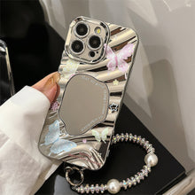 Load image into Gallery viewer, Color butterfly iPhone15 iPhone case 17 premium sense 11 mirror 13promax for 16 lanyard hard