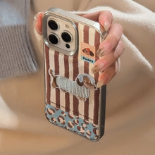 Load image into Gallery viewer, Fun three-dimensional puppy Apple 16 mobile phone case 17promax cortical three-dimensional 15 for iPhone13 electroplating 14