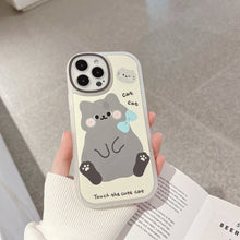 Load image into Gallery viewer, ins cartoon cat suitable for iphone16 mobile phone case 11 apple 15pro max makeup mirror Xs protective case 14