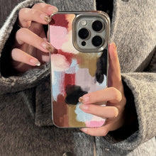Load image into Gallery viewer, Art Contrast Color Splicing Apple 16 Mobile Phone Case 17promax Leather 15 Suitable for iPhone13 Electroplating 14 Advanced