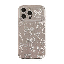 Load image into Gallery viewer, Japanese and Korean style is suitable for iphone16 Apple 15 mobile phone case 14promax full screen bow 17 leather 12 electroplating