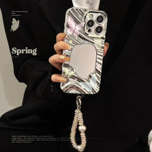 Load image into Gallery viewer, Color butterfly iPhone15 iPhone case 17 premium sense 11 mirror 13promax for 16 lanyard hard