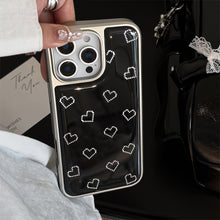 Load image into Gallery viewer, Gilt is suitable for Apple 16promax mobile phone case iphone17 Epoxy simple small love 13 electroplating 14 anti-drop