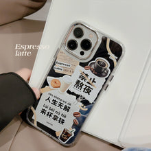 Load image into Gallery viewer, It is forbidden to stay up late at 17promax Apple phone case, suitable for iphone15 premium 16 all-inclusive 11 coffee mirror 12.