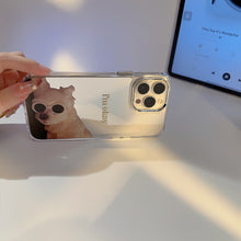 Load image into Gallery viewer, Funny dog iphone16 is suitable for 17promax Apple mobile phone case 15 electroplated mirror 11 makeup mirror