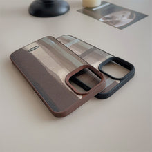 Load image into Gallery viewer, Medieval ins plaid Apple 16 mobile phone case 17pro max leather 15 for iPhone13 Maillard 11