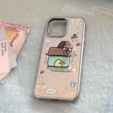 Load image into Gallery viewer, Korean ins electroplated mirror surface is suitable for 16 Apple 15Pro Max mobile phone case iphone17 Puppy Shake Music 13