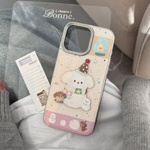 Load image into Gallery viewer, ins sweet girl puppy apple 16 mobile phone case 17pro max cortical three-dimensional application iPhone15 anti-drop 14 hard