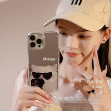 Load image into Gallery viewer, Sunglasses cool cat iPhone17 is suitable for 16promax Apple mobile phone case 11 niche funny 12 mirror 15 generation