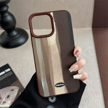 Load image into Gallery viewer, Medieval ins plaid Apple 16 mobile phone case 17pro max leather 15 for iPhone13 Maillard 11