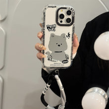 Load image into Gallery viewer, Sweet Cool Puppy Mirror Suitable for 16ProMax Apple 15 Mobile Phone Case iPhone17 Cartoon 12 Generation 11 Hand Rope