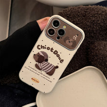Load image into Gallery viewer, Autumn and winter couple puppy suitable for 16promax iPhone case iphone15 three-dimensional cartoon 14 leather case 17