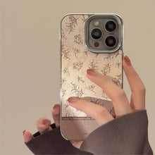 Load image into Gallery viewer, Ins Sketch Flower iPhone 16 Case 17Pro Max Leather 15 For iPhone13 Retro 11 Hard Case