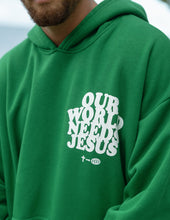 Load image into Gallery viewer, Our World Needs Jesus Unisex Hoodie