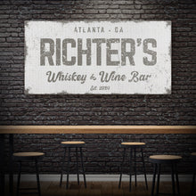 Load image into Gallery viewer, Whiskey And Wine Bar Sign