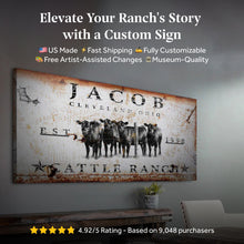 Load image into Gallery viewer, Cattle Ranch Sign
