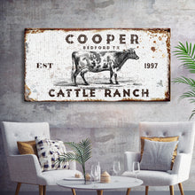 Load image into Gallery viewer, Personalized Cattle Ranch Rustic Sign II