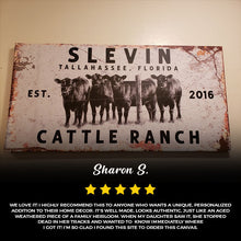 Load image into Gallery viewer, Personalized Cattle Ranch Rustic Sign II