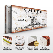 Load image into Gallery viewer, Longhorn Rustic Cattle Sign