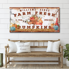 Load image into Gallery viewer, Farm Fresh Pumpkins Sign