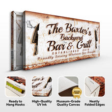 Load image into Gallery viewer, Backyard Bar &amp; Grill Sign IV