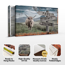 Load image into Gallery viewer, Highland Cow Rustic Sign