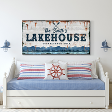 Load image into Gallery viewer, Family Lake House Vintage Sign