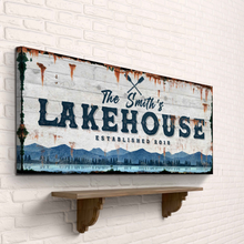 Load image into Gallery viewer, Family Lake House Vintage Sign