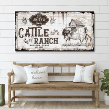 Load image into Gallery viewer, Vintage Cattle Ranch Sign