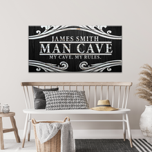 Load image into Gallery viewer, My Cave My Rules Sign