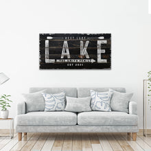 Load image into Gallery viewer, Wooden Lake Arrow Sign