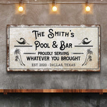 Load image into Gallery viewer, Personalized Rustic Pool Sign
