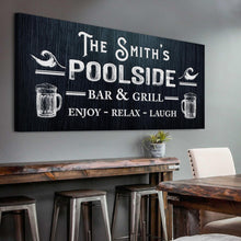 Load image into Gallery viewer, Personalized Poolside Bar And Grill Sign II