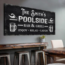 Load image into Gallery viewer, Personalized Poolside Bar And Grill Sign III