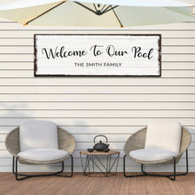 Load image into Gallery viewer, Welcome To Our Pool Sign