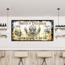 Load image into Gallery viewer, Personalized Tiki Bar Sign: Custom Bar Signs for Home Bar – Ideal For Your Basement Bar Or Man Cave Decor