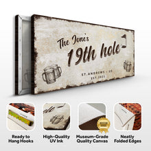 Load image into Gallery viewer, 19th Hole Golf Personalized Sign III