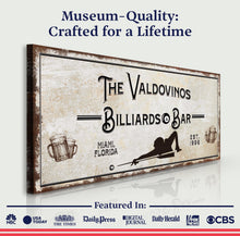 Load image into Gallery viewer, Billiards And Bar Sign II
