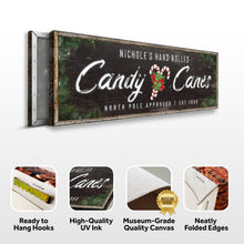 Load image into Gallery viewer, North Pole Candy Canes Sign