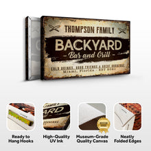 Load image into Gallery viewer, Backyard Bar And Grill Sign VIII